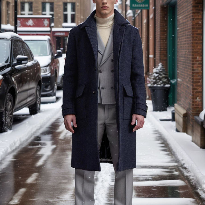 Herren eleganter Wool Peacoat Echoarchiv
