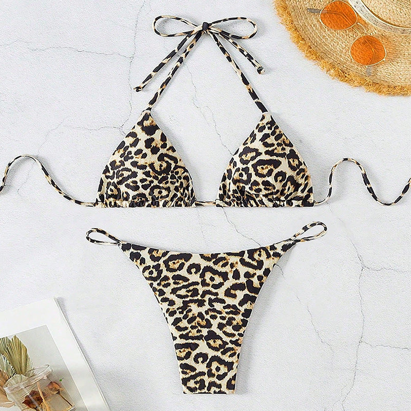 Damen Triangel-Bikini mit modischem Leopardenmuster Echo Archiv