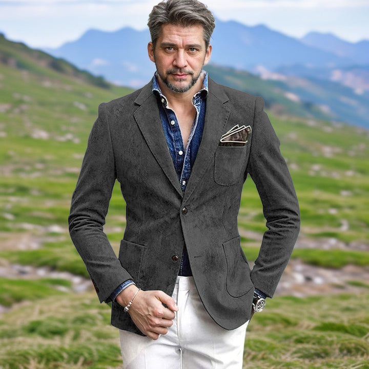 Herren eleganter Samtblazer im modernen Look Echoarchiv