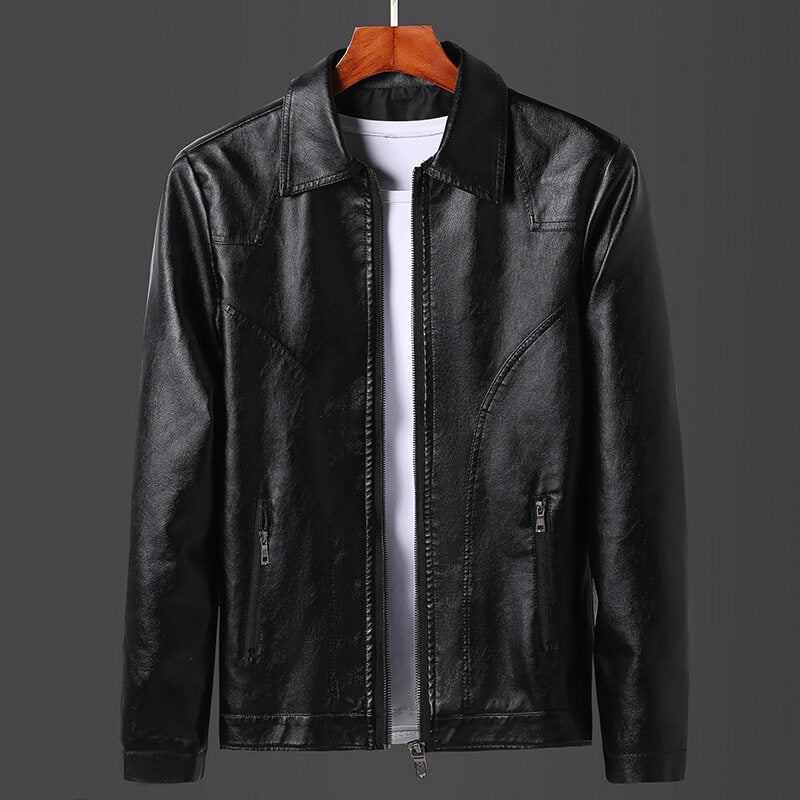 Herren lässige Kunstlederjacke Echoarchiv