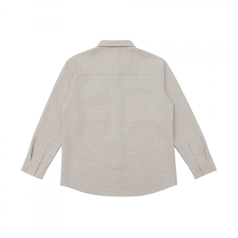 Unisex Overshirt aus strukturierter Strickmischung mit aufgesetzten Klappentaschen Echo Archiv