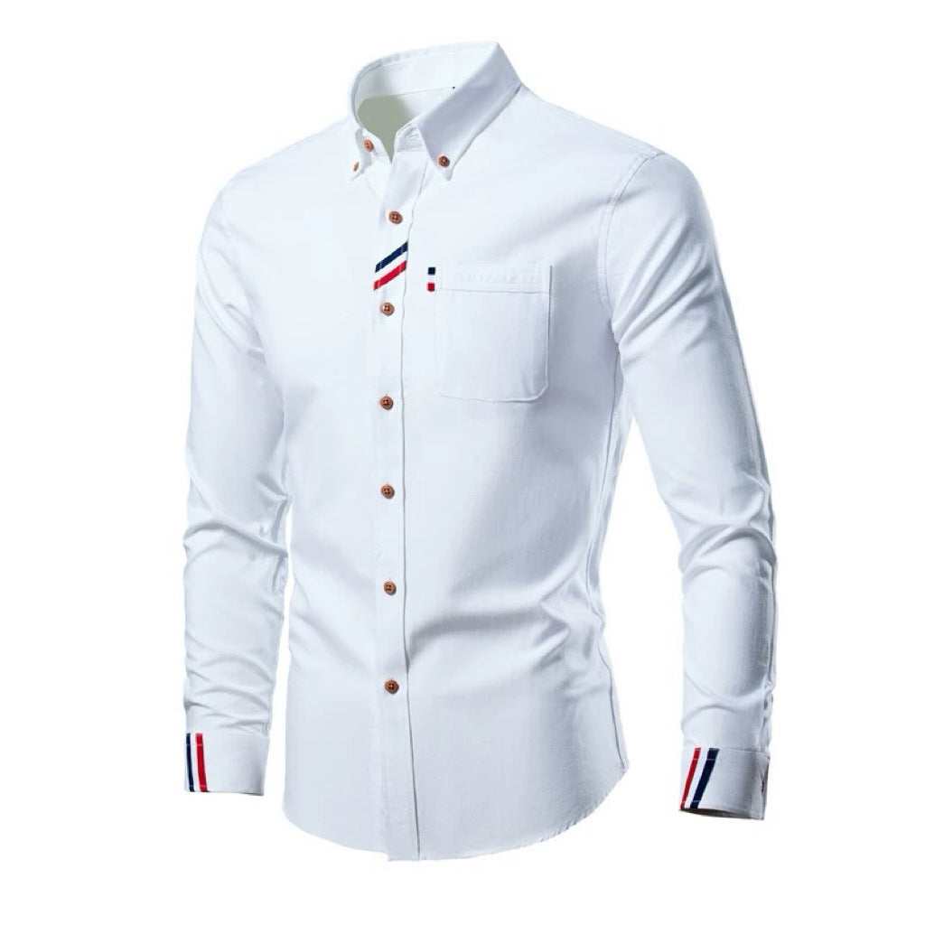 Herren Elegantes Hemd mit kontrastierenden Akzenten – Arvello