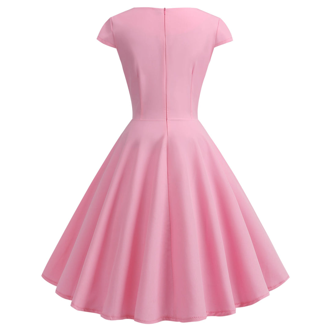 Damen A-Linien Kleid mit elegantem Taillenschnitt und schwingendem Saum Echoarchiv