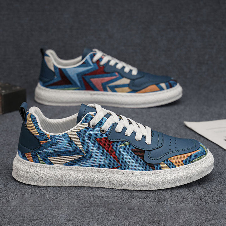 Damen Modische Sneakers mit buntem Zickzack-Muster und angenehmer Dämpfung Echo Archiv