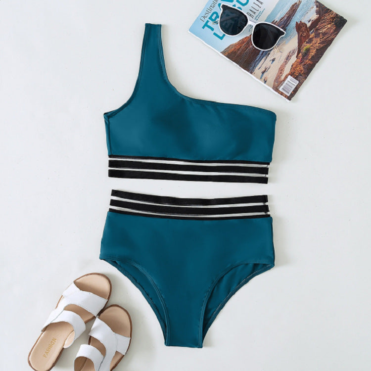 Damen asymmetrisches Bikini-Set mit elastischen Bändern Echo Archiv