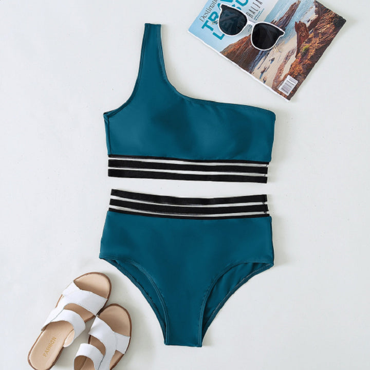 Damen asymmetrisches Bikini-Set mit elastischen Bändern Echo Archiv