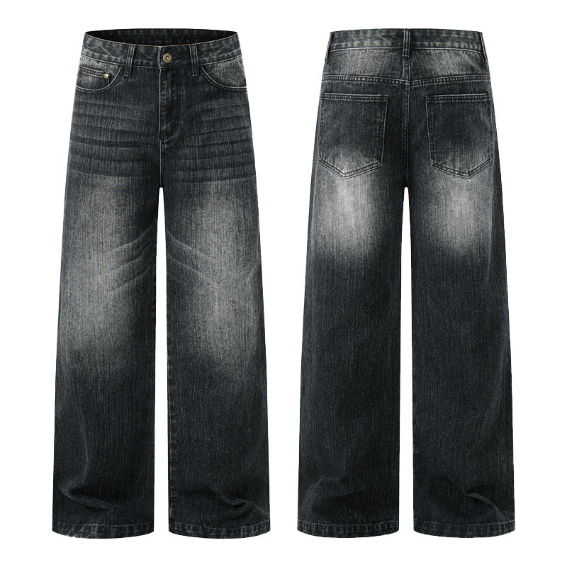 Herren Weite Vintage-inspirierte Five-Pocket-Denim-Jeans im Bodensaum-Baggy-Cut Echo Archiv