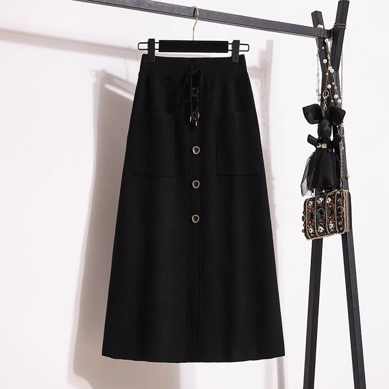 Damen Eleganter Maxirock mit praktischen Taschen Echo Archiv