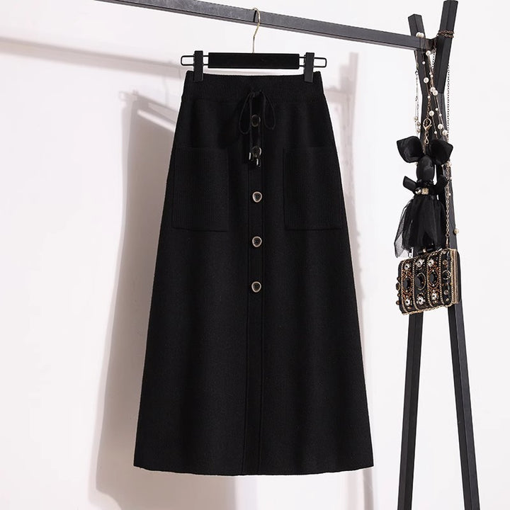 Damen Eleganter Maxirock mit praktischen Taschen Echo Archiv