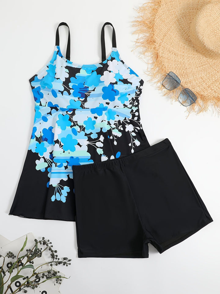 Damen einteiliger Badeanzug mit floralem Design Echo Archiv