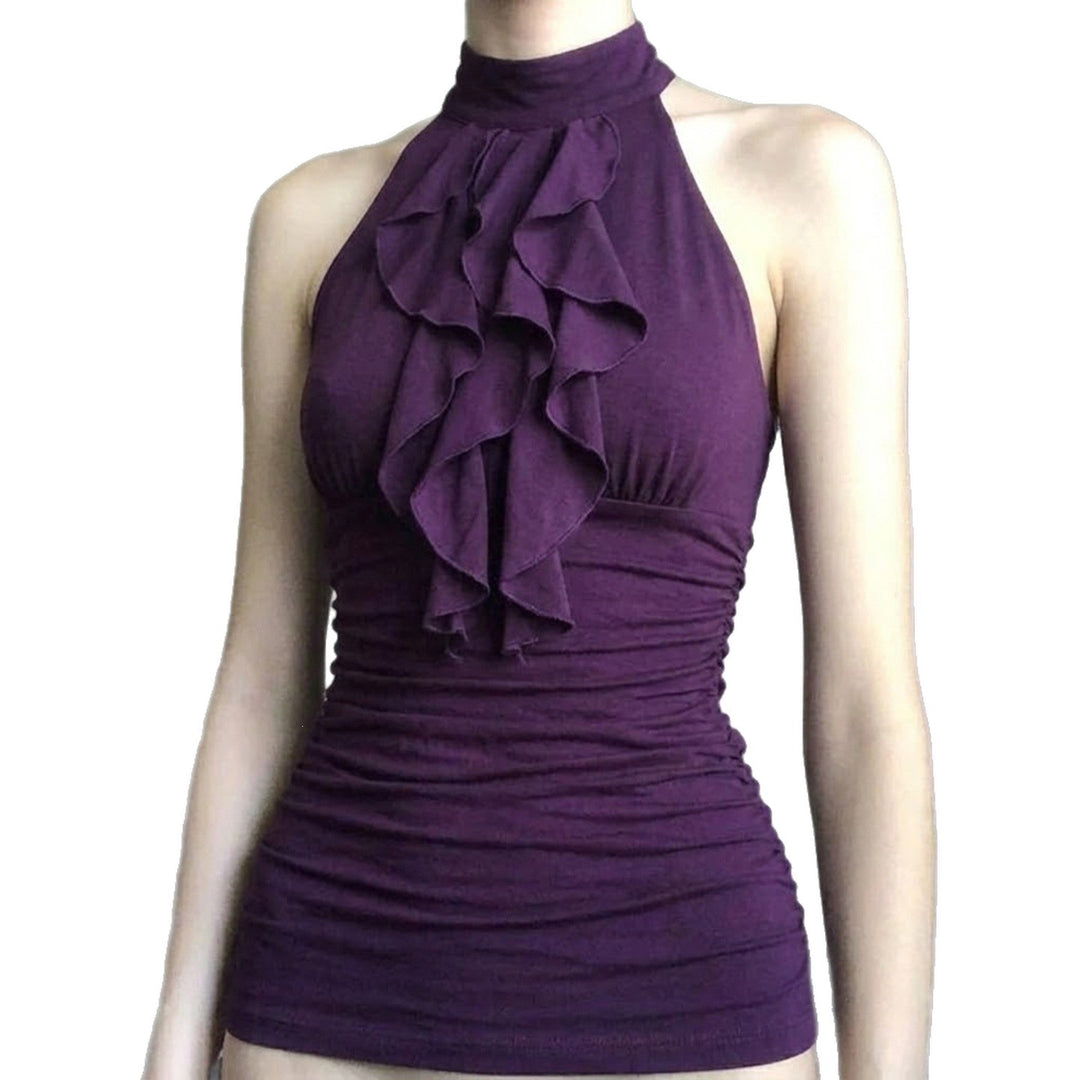 Damen Haltertop mit elegantem Rüschendesign Echo Archiv