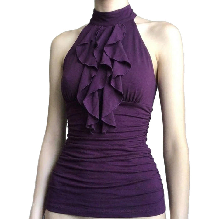 Damen Haltertop mit elegantem Rüschendesign Echo Archiv