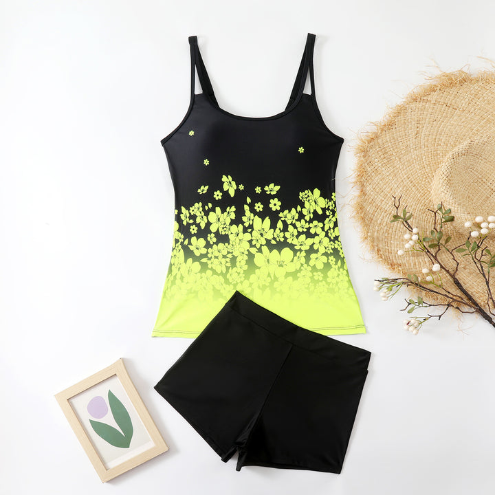 Damen Tankini-Set mit floralem Design und innovativem Schnitt Echo Archiv