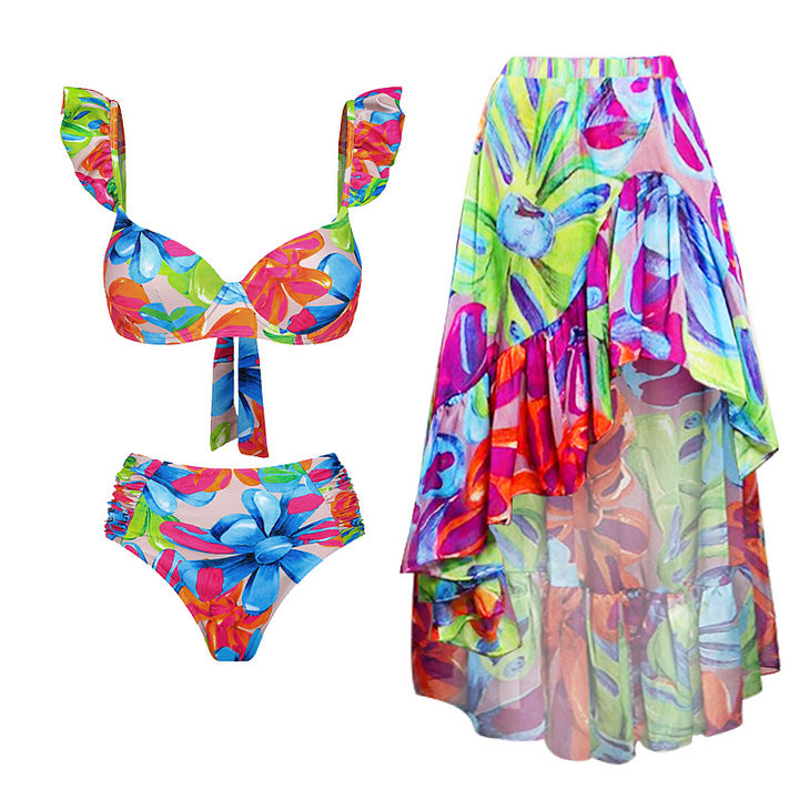 Damen Einteiler Badeanzug mit floralem Cut-Out Design Echo Archiv