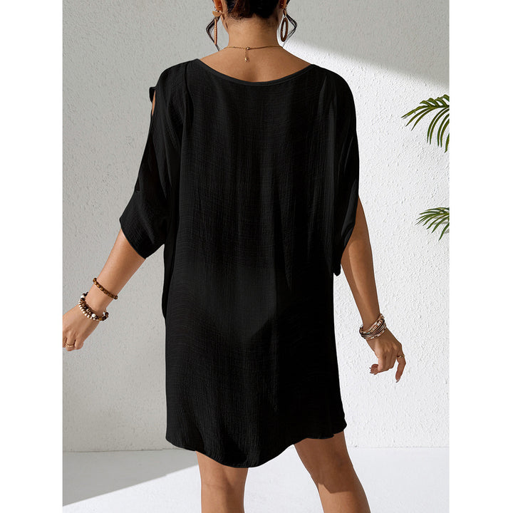 Damen Strandkleid mit tiefem V-Ausschnitt und lockerem Schnitt Echo Archiv