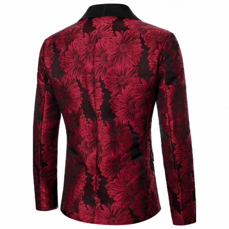 Herren Blumenmuster Smokingjacke Echoarchiv
