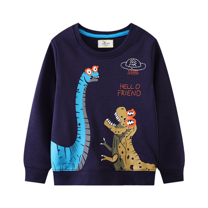 Jungen Sweatshirt mit lustigem Dinosaurier- und Weltraumdesign Echo Archiv