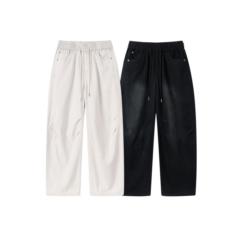 [Damen] Weite Culotte‑Hose mit hohem Elastikbund, Tunnelzug und Eingrifftaschen Echo Archiv