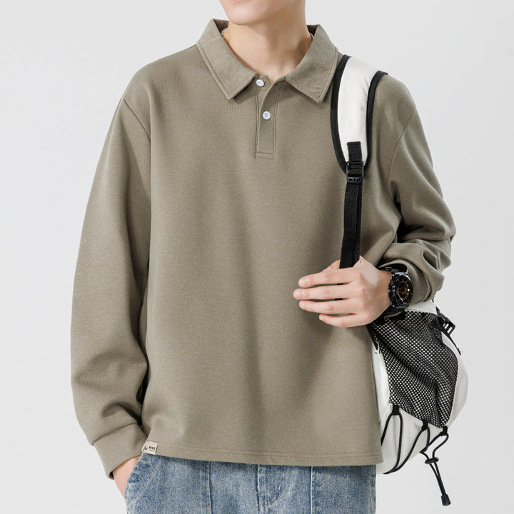 Herren lässiges Poloshirt mit langem Arm und trägerfreundlichem Design Echoarchiv