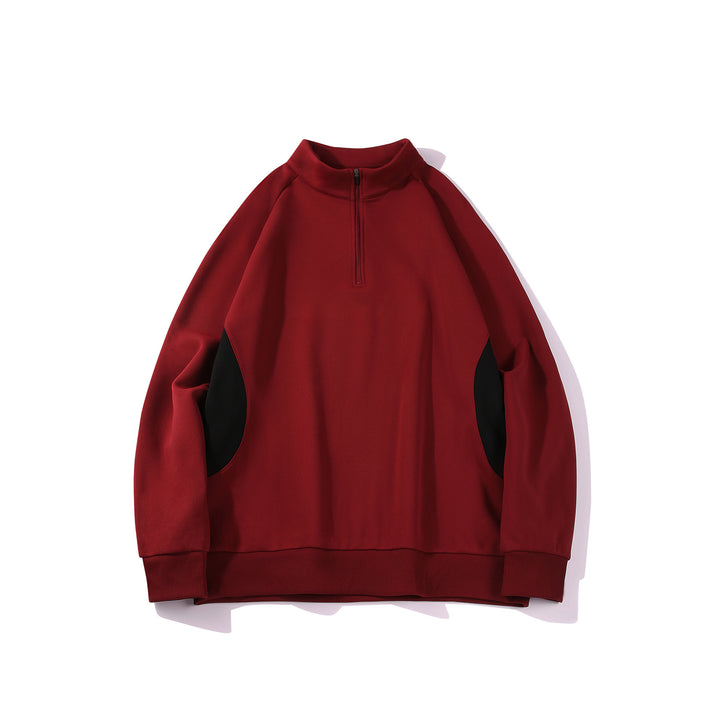 Herren Halbzip‑Sweatshirt mit Stehkragen und kontrastseitigen Einsätzen Echo Archiv