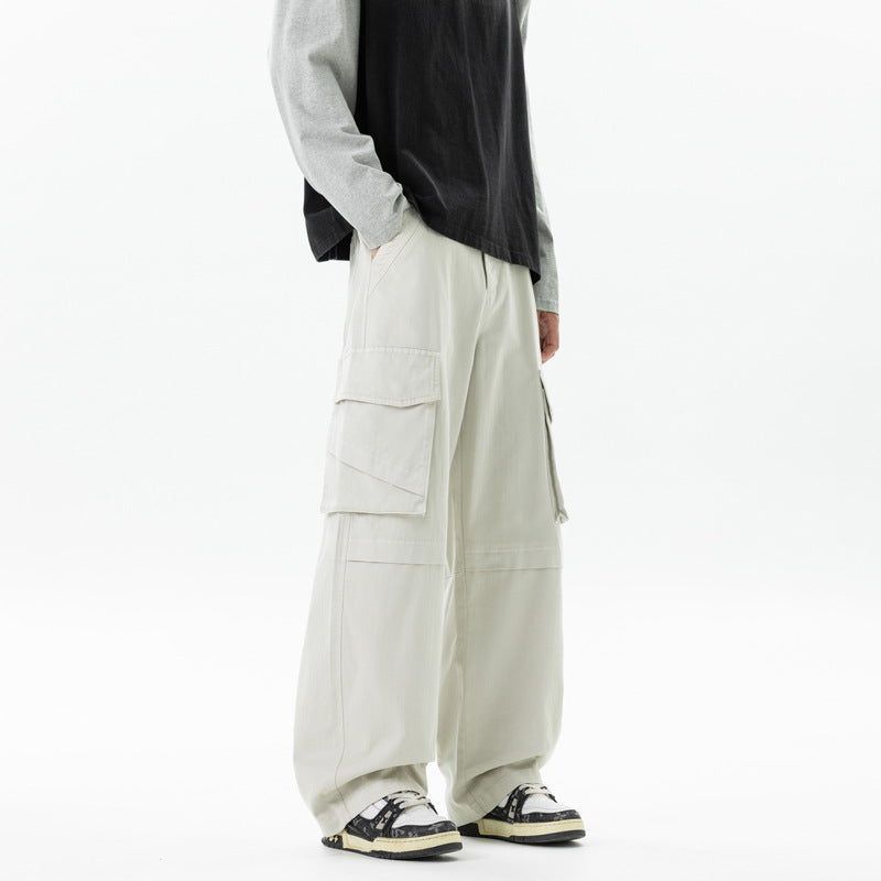Damen weite Cargo-Hose mit hoher Taille und Multifunktions-Taschen Echo Archiv