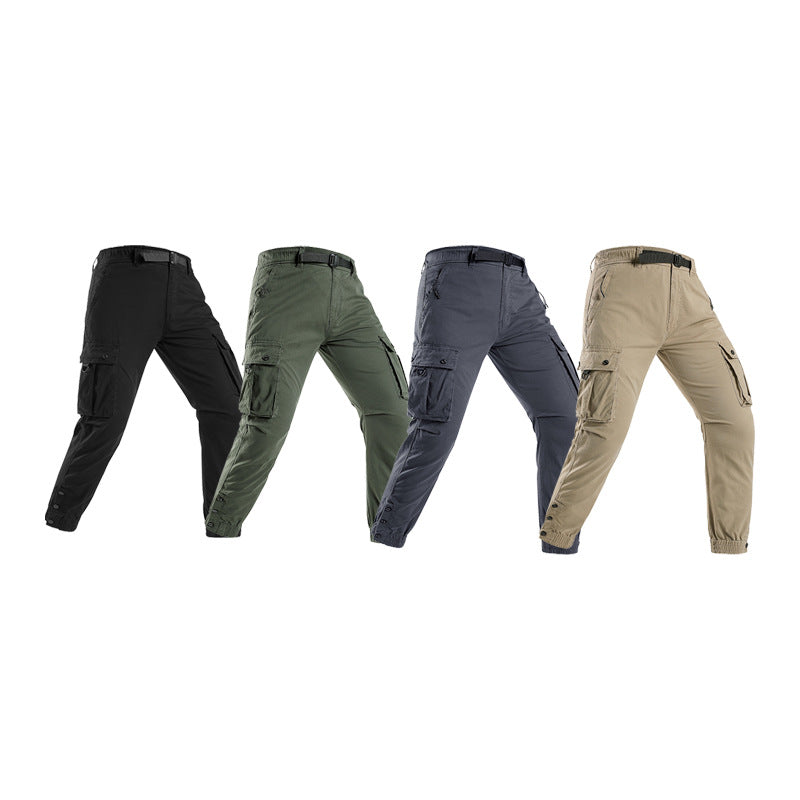 Herren Konisch geschnittene Utility‑Cargohose mit Tunnelzugbund, integriertem Gürtel und Mehrfachtaschen Echo Archiv