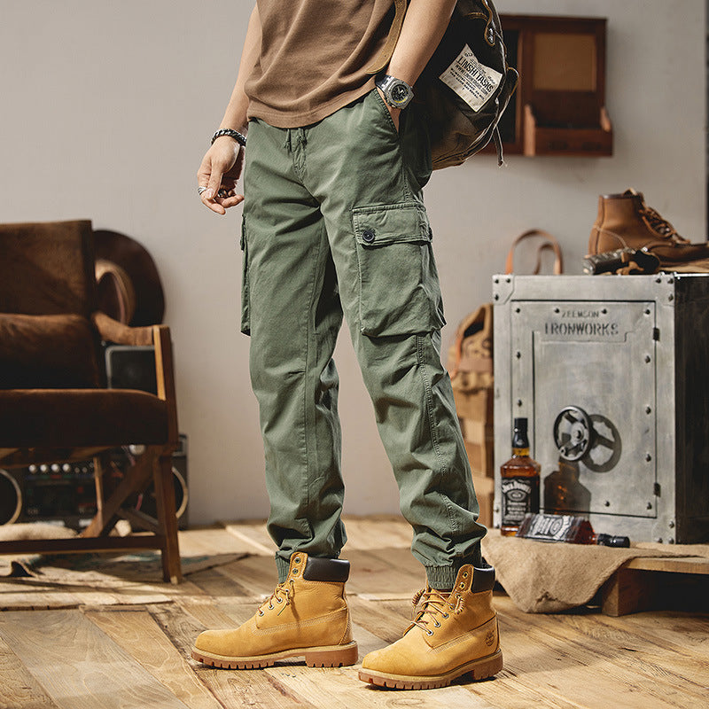 Herren Canvas-Cargojogger mit verstärkten Kniepaneelen, elastischem Komfortbund und Organizer-Taschen Echo Archiv