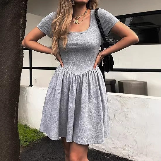 Damen Kurzarm Kleid Echo Archiv
