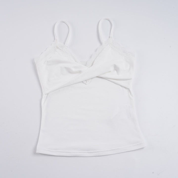 Damen Elegantes Spitzen-Cami-Top mit enganliegendem Schnitt und verstellbaren Trägern Echo Archiv