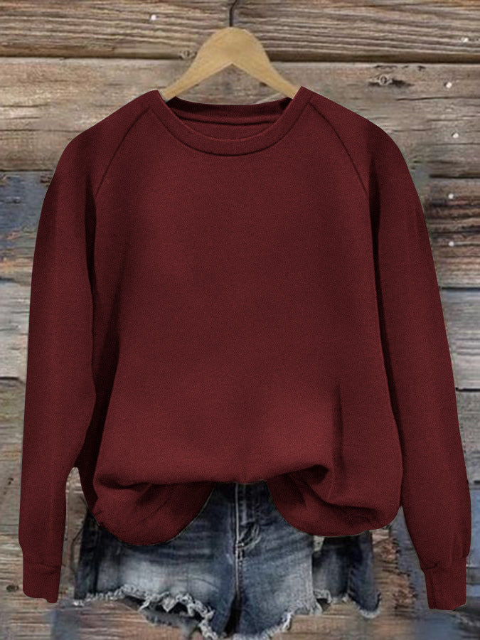 Damen Oversize Sweatshirt mit Raglanärmeln und elastischem Saum Echoarchiv