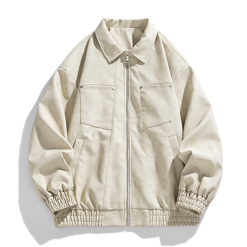 Herren Modische Jacke mit Stehkragen und praktischen Taschen – Taviero