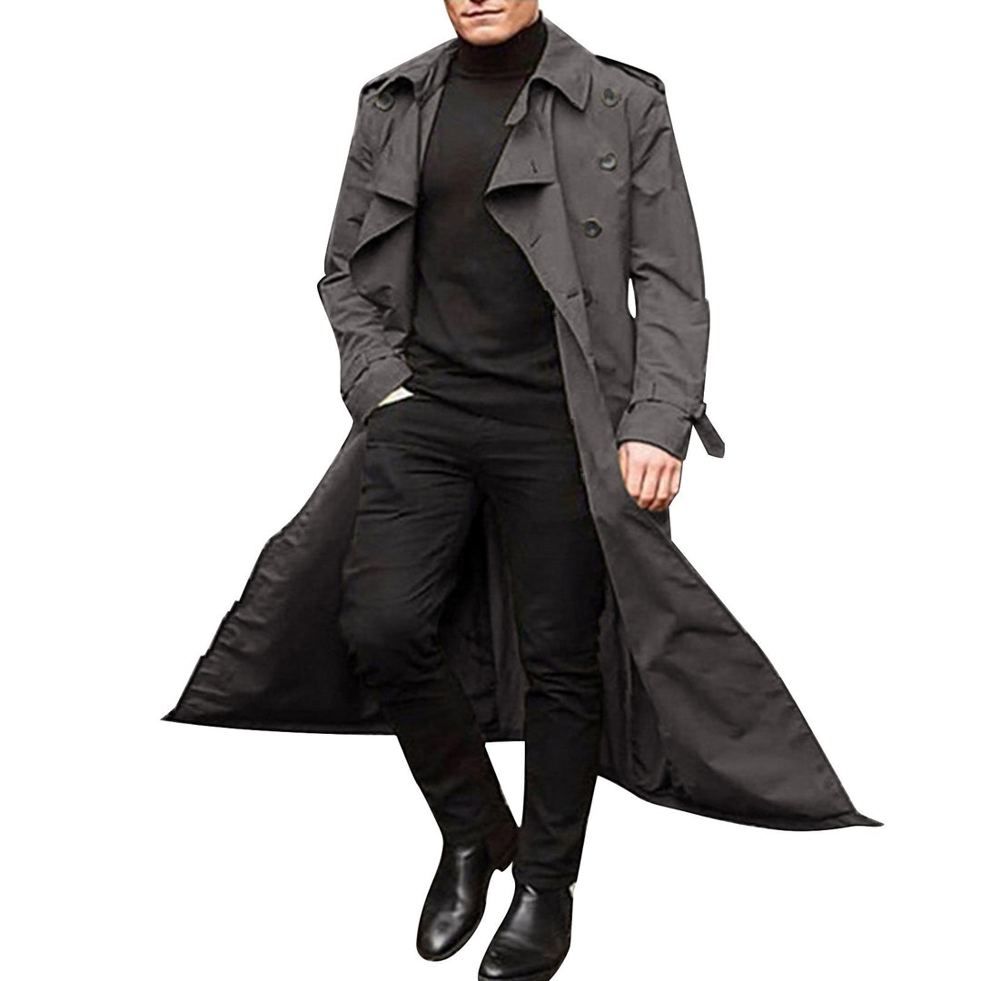 Herren Eleganter Trenchcoat mit stilvollen Knopfdetails und durchgehendem Futter Echoarchiv