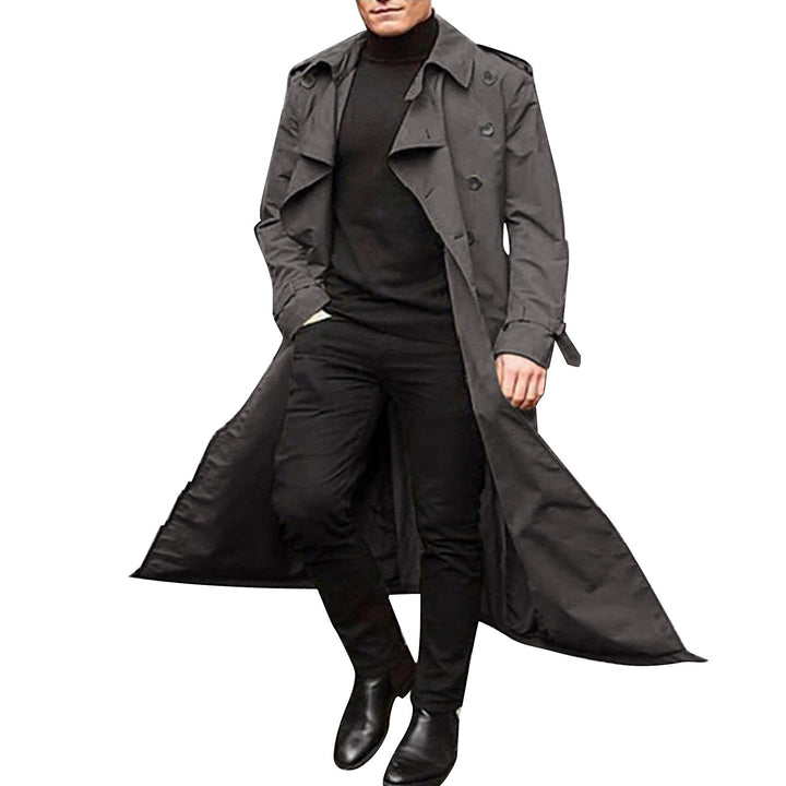 Herren Eleganter Trenchcoat mit stilvollen Knopfdetails und durchgehendem Futter Echoarchiv