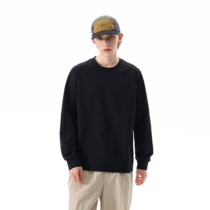 Herren Oversize-Langarmshirt aus schwerem Baumwolljersey mit Rundhalsausschnitt und gerippten Bündchen Echo Archiv