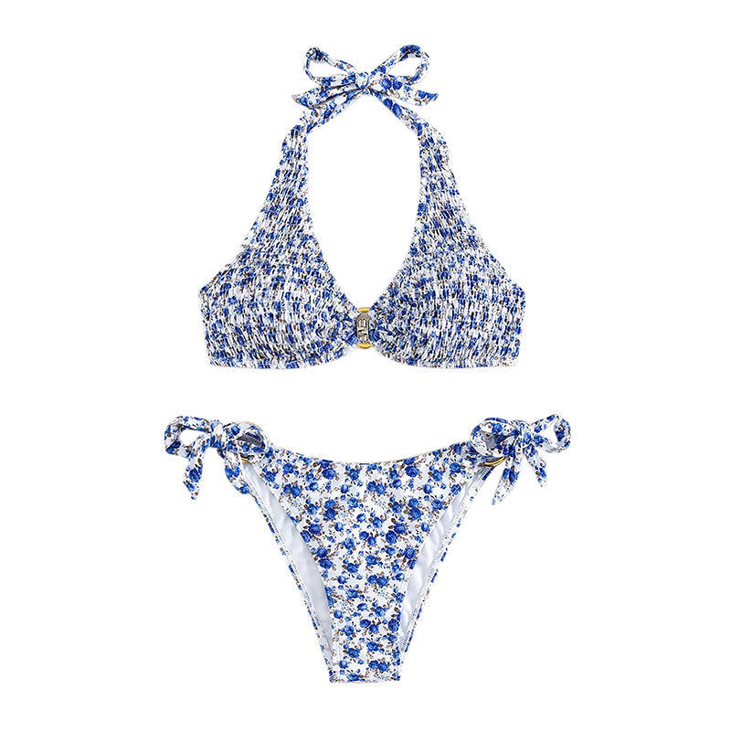 Damen Triangel-Bikini-Set mit verspielten Rüschendetails Echo Archiv
