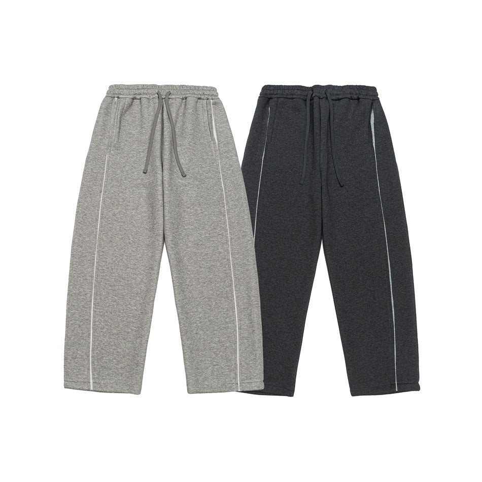 Damen Relaxed-Fit Culotte-Sweathose mit hohem Gummibund und Kontrastpaspel Echoarchiv