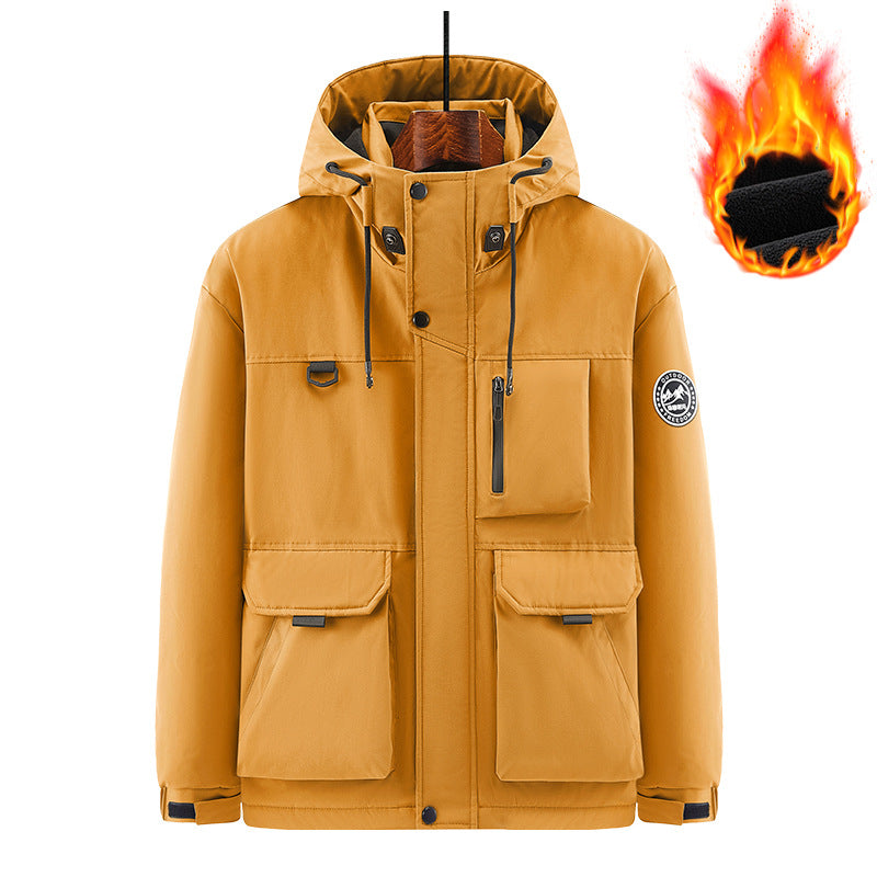 Herren Technischer Thermo-Parka mit Microfleece-Innenfutter und Utility-Taschen Echo Archiv