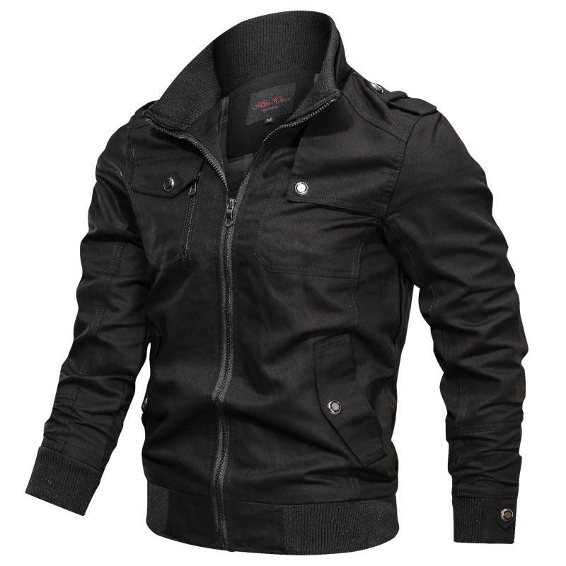 Herren nan robuste Field-Bomberjacke mit Reißverschluss, Schulterklappen und mehreren funktionalen Taschen Echo Archiv