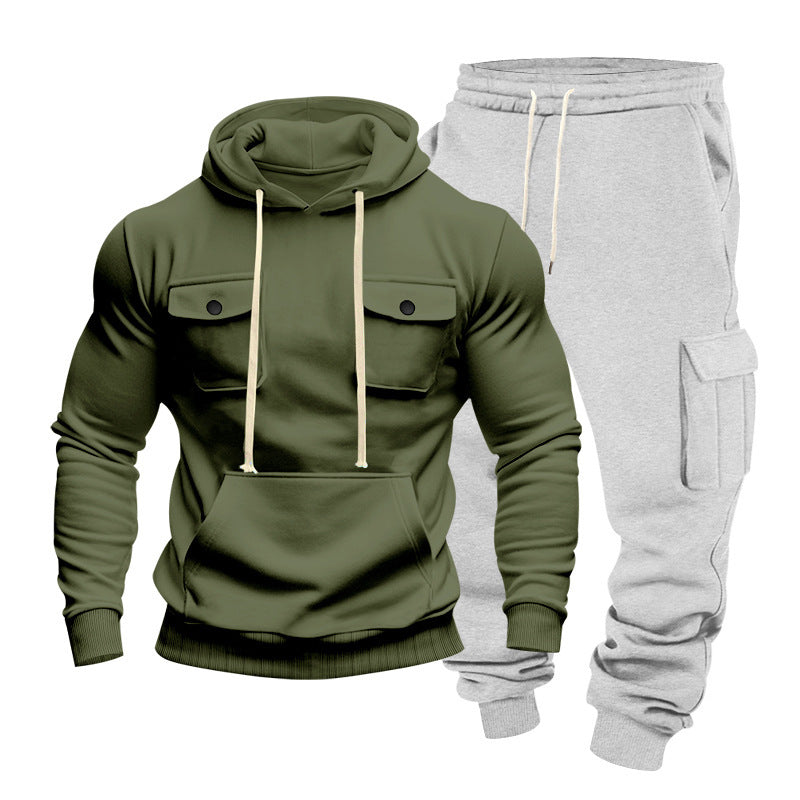 Herren Kapuzenpullover und Cargo-Hosen Set Echoarchiv