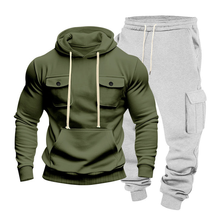 Herren Kapuzenpullover und Cargo-Hosen Set Echoarchiv