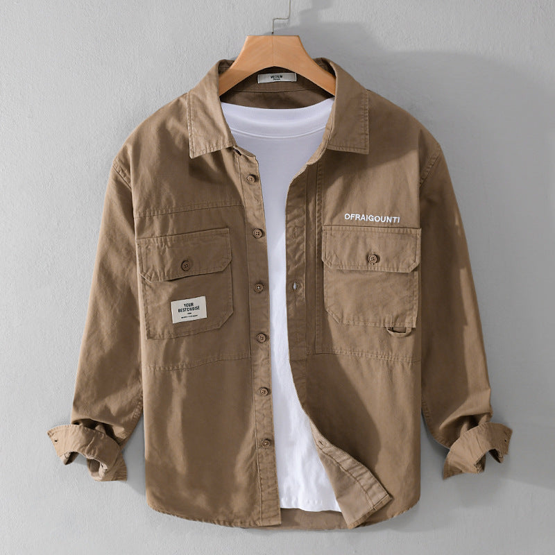 Herren Field-Overshirt im Military-Stil mit aufgesetzten Brusttaschen und relaxed Fit Echoarchiv