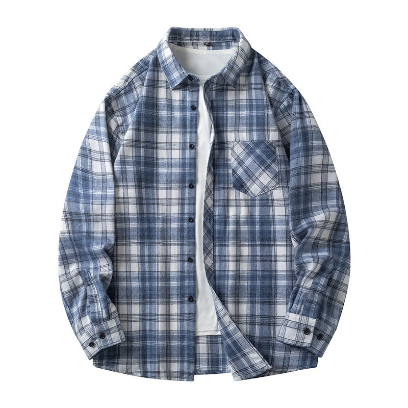 Herren Freizeitliches Karoshirt mit Taschen und Button-Down-Kragen Echoarchiv