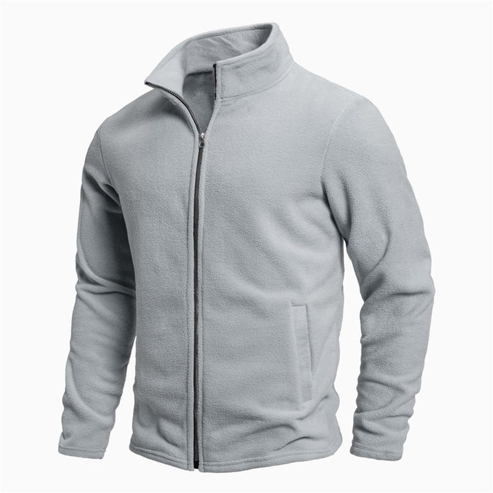 Herren Fleecejacke mit hohem Kragen und Reißverschluss Echoarchiv
