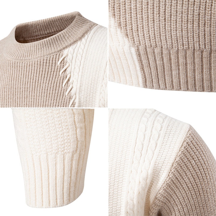 Herren modischer Strickpullover mit einzigartigem Kabeldesign Echoarchiv