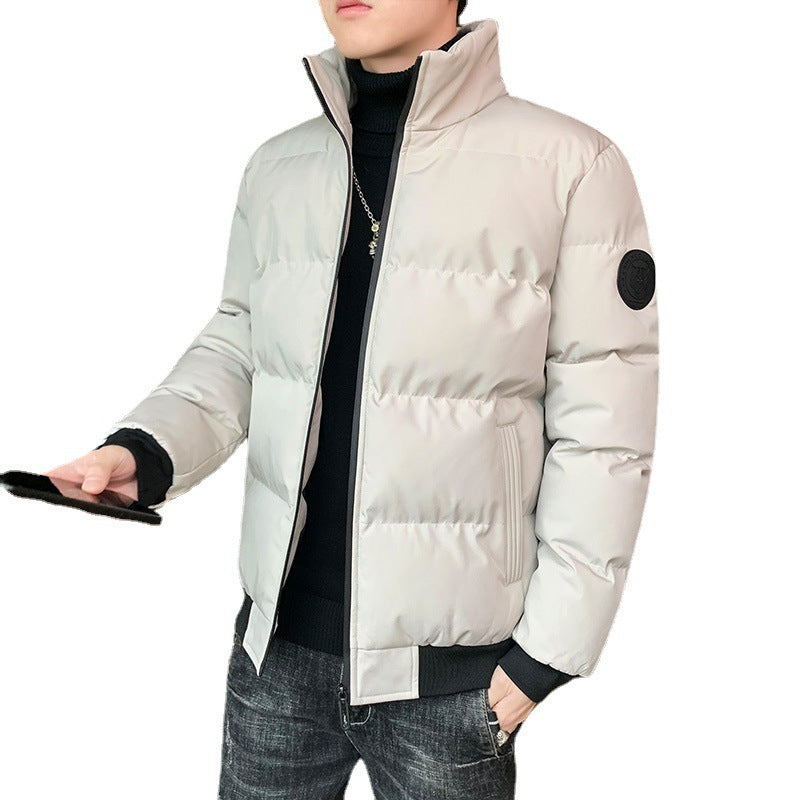 Herren kompakte Thermo-Steppjacke mit hohem Stehkragen, winddichter Außenhülle und elastischen Rippbündchen Echoarchiv
