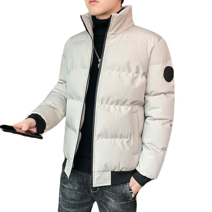 Herren kompakte Thermo-Steppjacke mit hohem Stehkragen, winddichter Außenhülle und elastischen Rippbündchen Echoarchiv