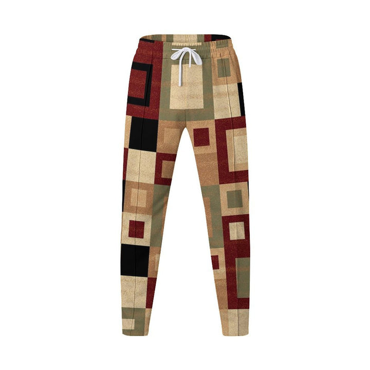 Herren modische Freizeithose mit geometrischem Muster und elastischem Bund Echoarchiv