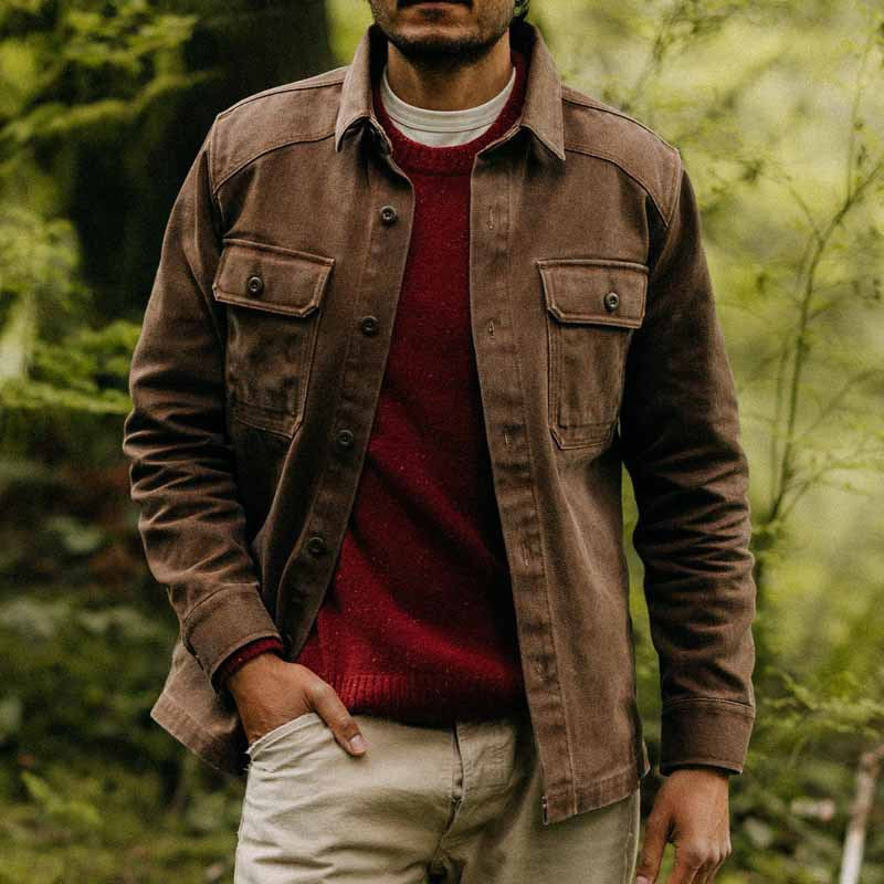 Herren modische Utility-Überjacke Echoarchiv