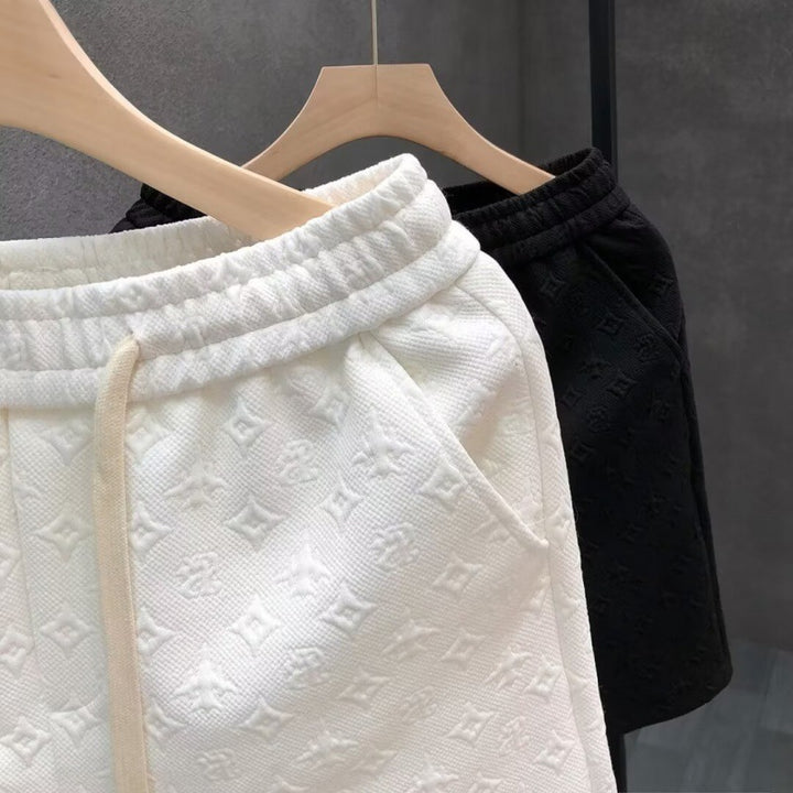 Damen Bequeme Sportshorts mit elegantem Muster Echoarchiv
