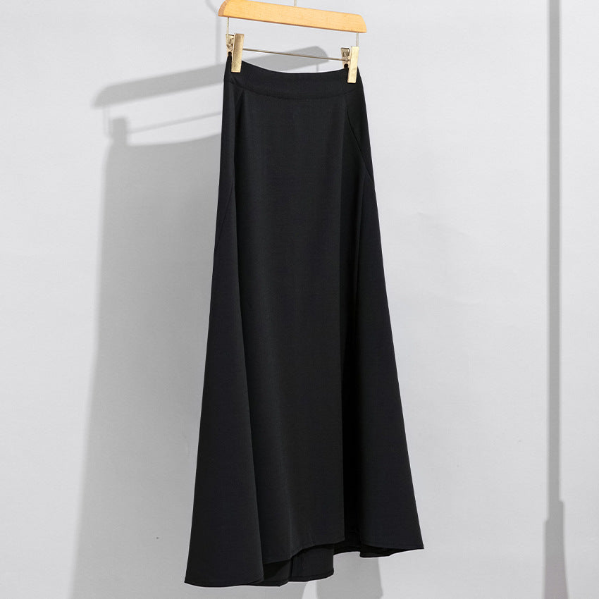 Damen Fließender Maxirock mit hohem Bund, A‑Linie und elegantem Fall Echoarchiv